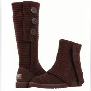 UGG Australia ~ Brown Cardy Knit Boots